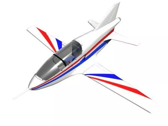 Small Airplane Bd5j 3d model Small Airplane Bd5j 3d model