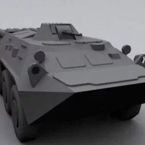 Soviet Apc Vehicle Btr80 3d model