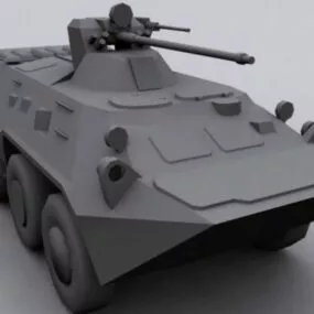 Soviet Tank Btr 80a Apc Vehicle 3d model
