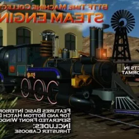 Locomotive Steam Engine 3d model