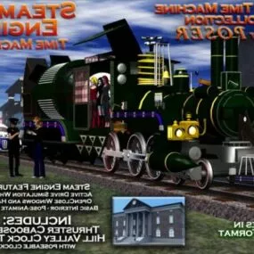 Steam Engine Locomotive 3d model