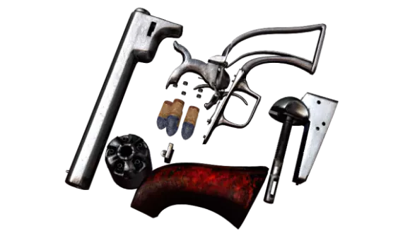 Gun Colt Peacemaker In Leather Case 3d model