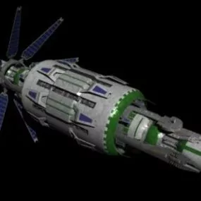 Futuristic Nasa Space Station 3d model