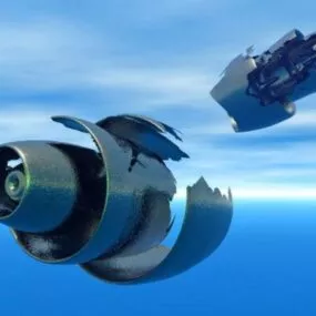 Damaged Spacecraft 3d model