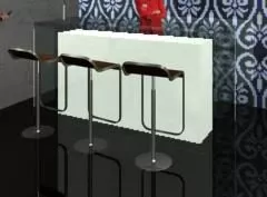Chair Curved Back 3d model