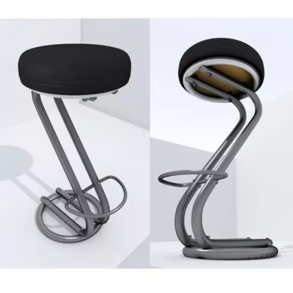 Chair Cantilever, Curved Frame 3d model
