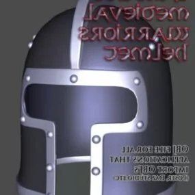 Black Iron Medieval Helmet 3d model