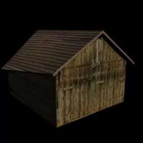 Old Vintage Barn House 3d model
