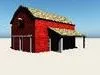 Wood Barn House 3d model