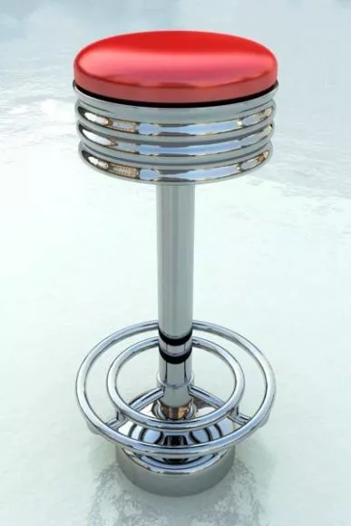 Iron Bar Stool 3d model Iron Bar Stool 3d model