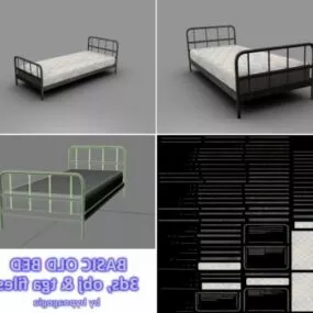 Basic Iron Bed 3d model