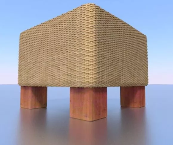Elegant Single Chair Curved Back 3d model