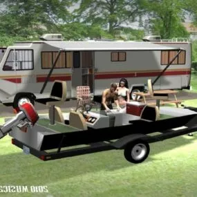 Travel Trailer Vehicle 3d model