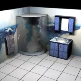 Bathroom Sanitary With Equipment 3d model