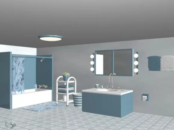 White Bathroom Sanitary 3d model White Bathroom Sanitary 3d model
