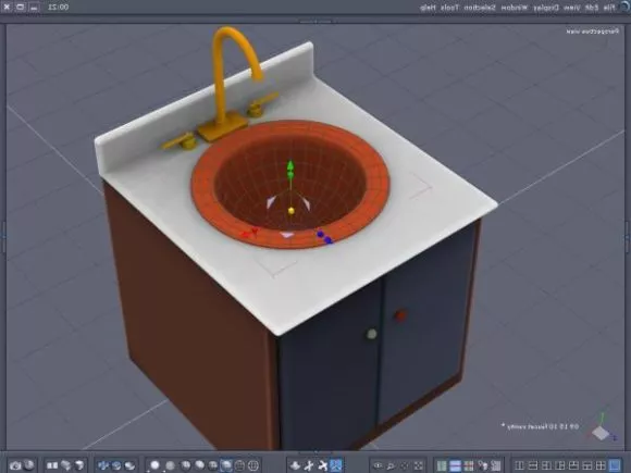 Bathroom Vanity Sink With Faucet 3d model Bathroom Vanity Sink With Faucet 3d model