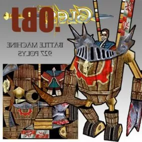 Battle Machine Mediaeval Character 3d model