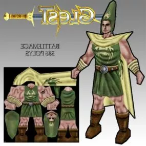 Battle Warrior Game Character 3d model