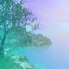 Beach Landscape Bay Terrain 3d model