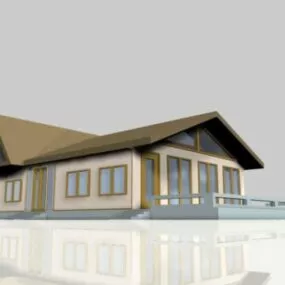 Beach House Building 3d model
