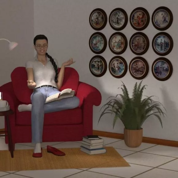 Rattan Armchair 3d model