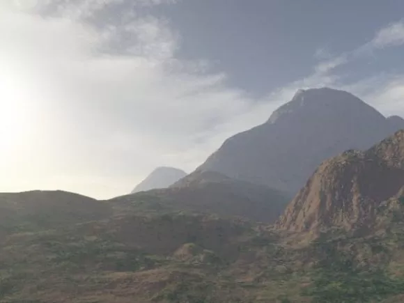 Grey Rock Mountain Landscape 3d model