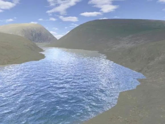 Green Mountain Terrain Landscape 3d model