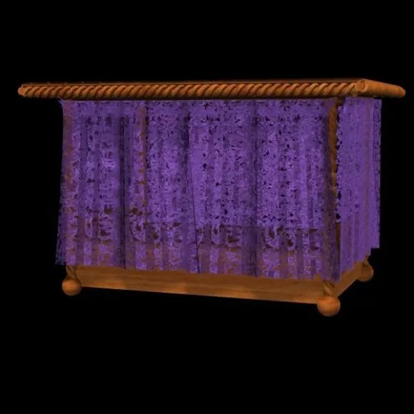 Single Bed With Mattress And Two Pillows 3d model
