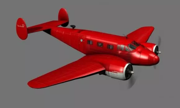 Beechcraft Aircraft C45 3d model Beechcraft Aircraft C45 3d model