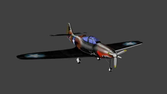 Propeller Aircraft Bell P39 3d model Propeller Aircraft Bell P39 3d model