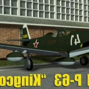 Vintage Aircraft Bell P63 3d model