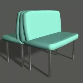 Double Bench For Restaurant 3d model