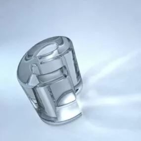Logo Glass Material 3d model