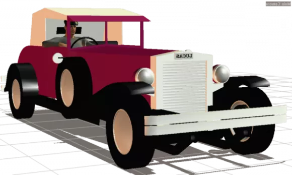 Cartoon Fallout Car Vehicle 3d model