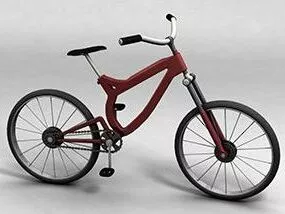 Curved Frame Bike 3d model