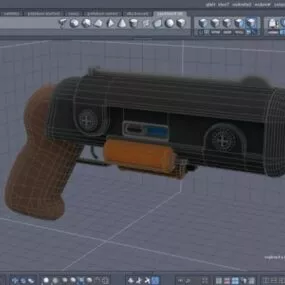 Vintage Blaster Hand Gun 3d model
