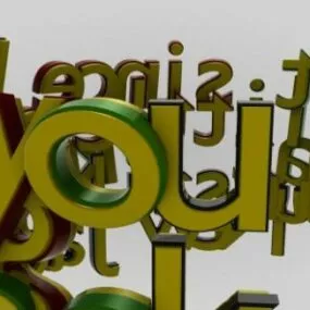 Blendtext Text Decoration 3d model