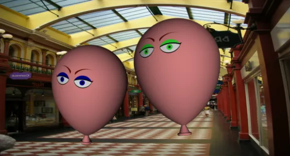 Funny Two Balloon Cartoon Character 3d model Funny Two Balloon Cartoon Character 3d model