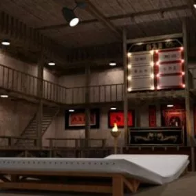 Space Arena Building Interior 3d model
