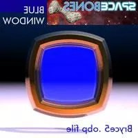 Scifi Blue Window 3d model