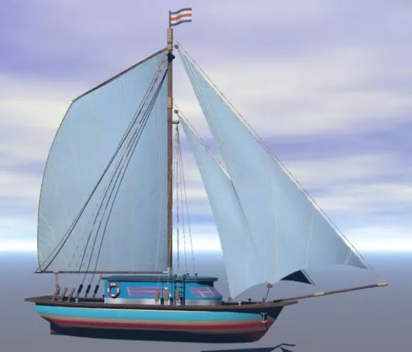 Modern Fast Boat Vehicle 3d model
