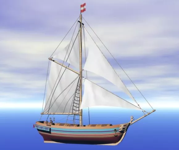 European Sailing Ship 18th Century 3d model