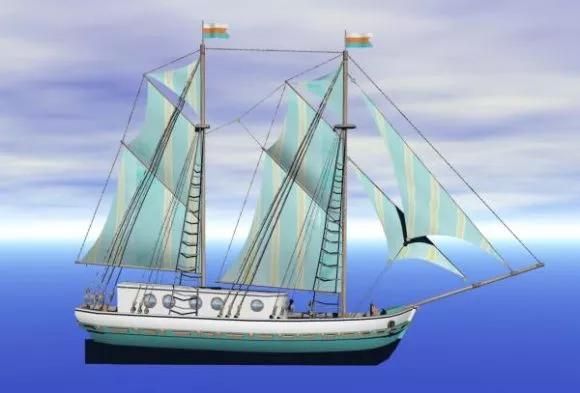 Fishing Sailing Boat Medium Size 3d model Fishing Sailing Boat Medium Size 3d model