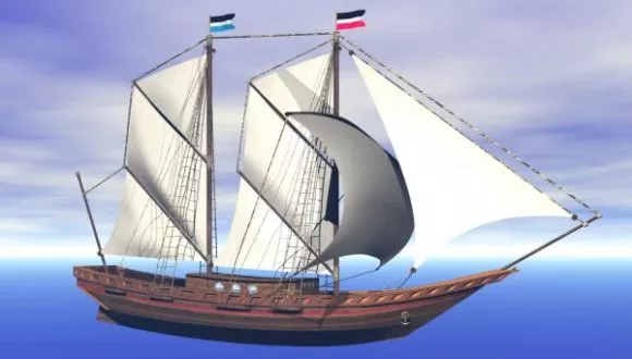 Medieval Row Boat 3d model