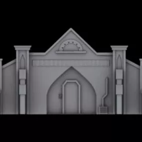 Bomb Shelter Building 3d model