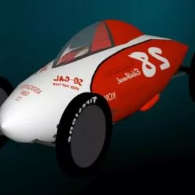 Bonneville Racing Car 3d model