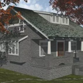 Boyhood House Country Building 3d model