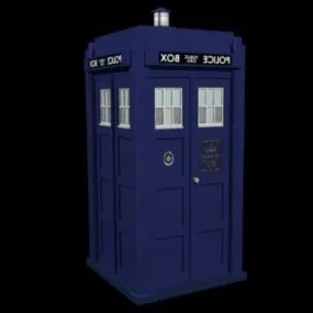 Vintage Tardis Booth 3d model