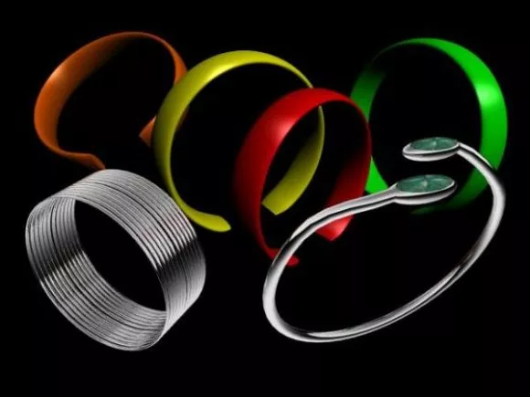 Silver Gold Bracelet 3d model