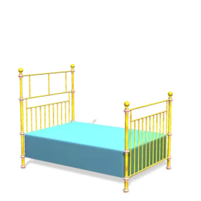 Bed Furniture Brass Frame 3d model
